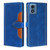 Moto G 5G 2024 Skin Feel Magnetic Buckle Leather Phone Case - Blue