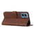 Moto G 5G 2024 Stitching Calf Texture Buckle Leather Phone Case - Brown