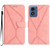 Moto G 5G 2024 Stitching Embossed Leather Phone Case - Pink