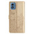Moto G Play 2024 Butterflies and Flowers Leather Phone Case - Gold