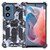 Moto G Play 2024 Camouflage Armor Kickstand TPU + PC Magnetic Phone Case - Grey