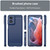 Moto G Play 2024 Carbon Fiber Brushed Texture TPU Phone Case - Blue Moto G Play 2024 Carbon Fiber Brushed Texture TPU Phone Case - Blue
