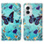 Moto G Play 2024 Colored Drawing Pattern Plain Weave Leather Phone Case - Caring Butterfly
