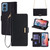 Moto G Play 2024 Crossbody Chain Leather Phone Case - Black