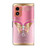 Moto G Play 2024 Crystal 3D Shockproof Protective Leather Phone Case - Pink Bottom Butterfly