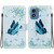 Moto G Play 2024 Crystal Texture Colored Drawing Leather Phone Case - Blue Pansies