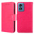 Moto G Play 2024 Crystal Texture Leather Phone Case - Rose Red