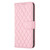 Moto G Play 2024 Diamond Lattice Wallet Flip Leather Phone Case - Pink