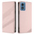 Moto G Play 2024 Embossed Multi-functional Wallet Retro Leather Phone Case - Pink