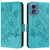 Moto G Play 2024 Embossed Rose RFID Anti-theft Leather Phone Case - Light Blue
