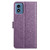Moto G Play 2024 Flower Embossed Leather Phone Case - Purple