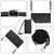 Moto G Play 2024 Global Cat Rat Embossed Pattern RFID Leather Phone Case with Lanyard - Black