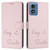 Moto G Play 2024 Global Smile Embossing RFID Leather Phone Case - Pink Moto G Play 2024 Global Smile Embossing RFID Leather Phone Case - Pink
