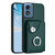 Moto G Play 2024 Organ Card Bag Ring Holder Phone Case - Green