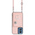 Moto G Play 2024 Organ Card Bag Ring Holder Phone Case with Long Lanyard - Pink