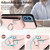 Moto G Play 2024 Organ Card Bag Ring Holder Phone Case with Long Lanyard - Pink