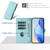 Moto G Play 2024 Oversea Honeycomb Embossing RFID Leather Phone Case - Mint Green