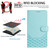 Moto G Play 2024 Oversea Honeycomb Embossing RFID Leather Phone Case - Mint Green