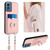 Moto G Play 2024 R20 Crossbody Rope Ring Card Holder Phone Case - Pink