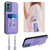 Moto G Play 2024 R20 Crossbody Rope Ring Card Holder Phone Case - Purple