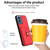 Moto G Play 2024 R20 Ring Card Holder Phone Case - Red