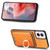 Moto G Play 2024 Retro Cross Leather Ring Vertical Insert Card Bag MagSafe Phone Case - Yellow