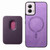 Moto G Play 2024 Retro Magsafe Card Bag PU Back Cover Phone Case - Purple