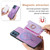 Moto G Play 2024 Retro Magsafe Cross Leather Ring Holder Card Bag Phone Case - Purple
