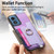 Moto G Play 2024 Retro Magsafe Cross Leather Ring Holder Card Bag Phone Case - Purple