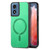 Moto G Play 2024 Retro Magsafe Magnetic PU Back Cover Phone Case - Green