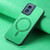 Moto G Play 2024 Retro Magsafe Magnetic PU Back Cover Phone Case - Green
