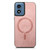 Moto G Play 2024 Retro Magsafe Magnetic PU Back Cover Phone Case - Pink
