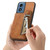 Moto G Play 2024 Retro MagSafe Zipper Wallet Card Bag Back Phone Case - Brown