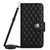 Moto G Play 2024 Rhombic Texture Flip Leather Phone Case with Long Lanyard - Black