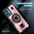 Moto G Play 2024 Ring Holder Carbon Fiber PC Hybrid TPU Phone Case - Rose Gold