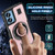 Moto G Play 2024 Ring Holder Carbon Fiber PC Hybrid TPU Phone Case - Rose Gold