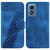 Moto G Play 2024 Seven-shaped Embossed Leather Phone Case - Blue
