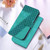 Moto G Play 2024 Seven-shaped Embossed Leather Phone Case - Green