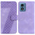 Moto G Play 2024 Seven-shaped Embossed Leather Phone Case - Purple