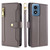 Moto G Play 2024 Sheep Texture Cross-body Zipper Wallet Leather Phone Case - Grey
