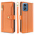 Moto G Play 2024 Sheep Texture Cross-body Zipper Wallet Leather Phone Case - Orange