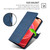 Moto G Play 2024 Skin Feel Crocodile Magnetic Clasp Leather Phone Case - Blue