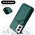 Moto G Play 2024 Skin Feel Four Card Slots Phone Case with Wrist Strap - Green