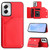 Moto G Play 2024 Skin Feel Four Card Slots Phone Case with Wrist Strap - Red