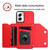 Moto G Play 2024 Skin Feel Four Card Slots Phone Case with Wrist Strap - Red