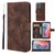 Moto G Play 2024 Skin Feel Geometric Lines Leather Phone Case - Brown
