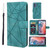 Moto G Play 2024 Skin Feel Geometric Lines Leather Phone Case - Green