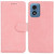 Moto G Play 2024 Skin Feel Pure Color Flip Leather Phone Case - Pink