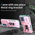 Moto G Play 2024 Sliding Camshield Holder Phone Case - Pink + Grey Green