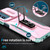 Moto G Play 2024 Sliding Camshield Holder Phone Case - Pink + Grey Green
